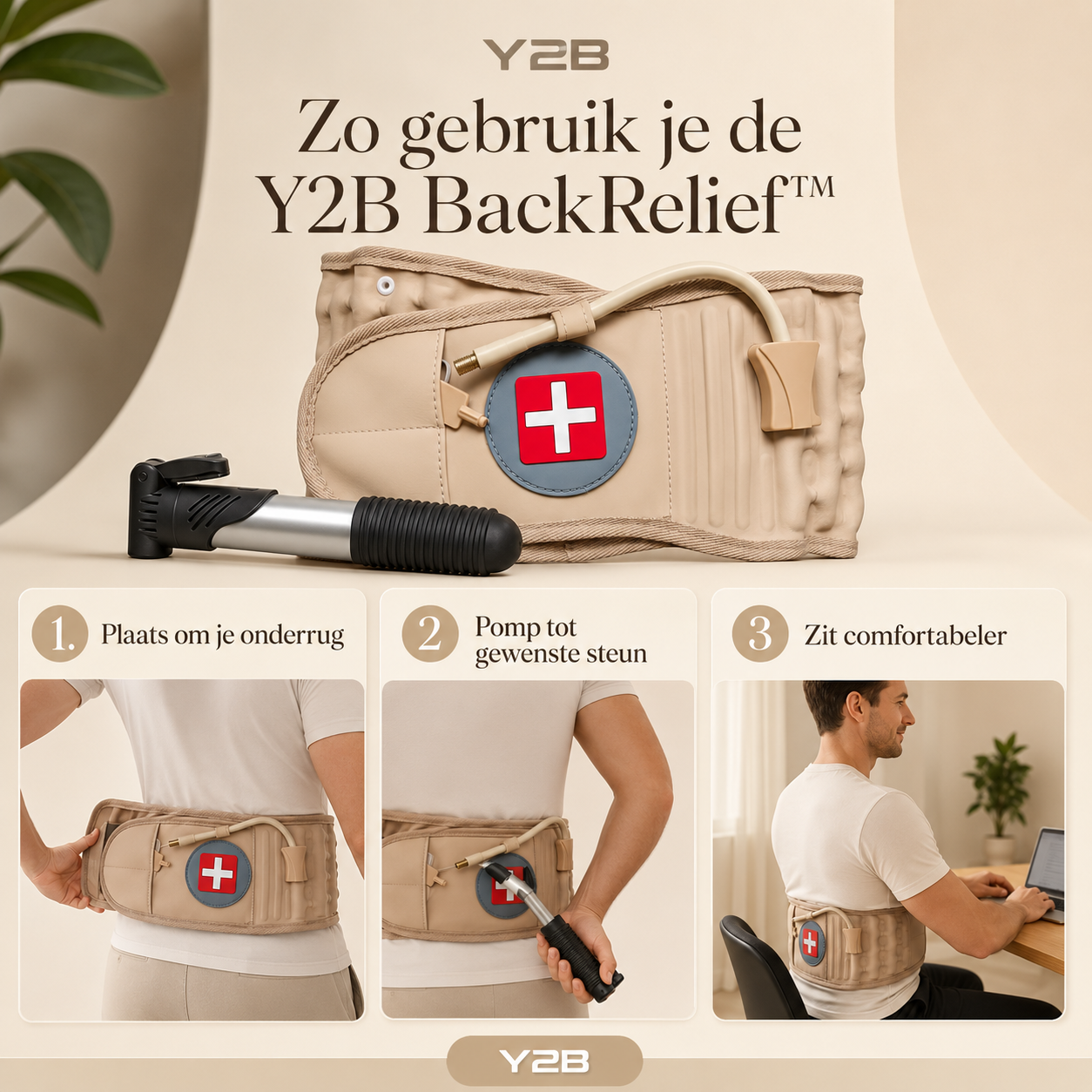 Y2B BackRelief™Comfort & Rugondersteuning