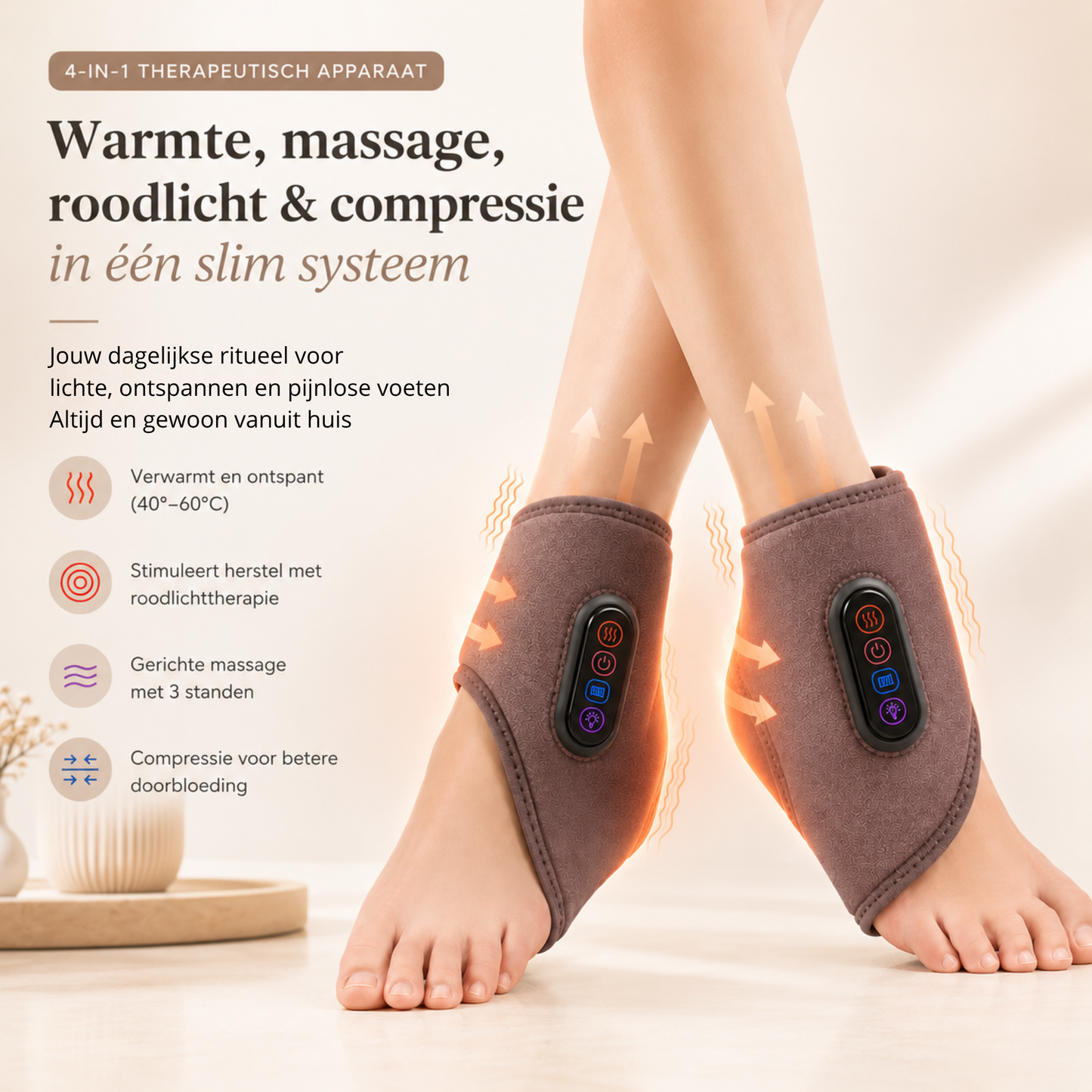 Yours2be FootRelief™ PRO - Warmte Roodlicht Massage en compressie